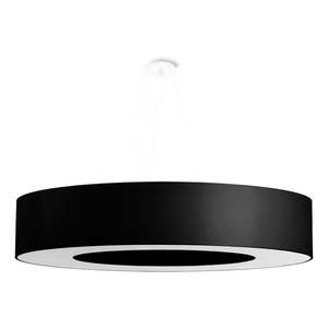 Čierne závesné svietidlo s textilným tienidlom ø 90 cm Galata – Nice Lamps vyobraziť