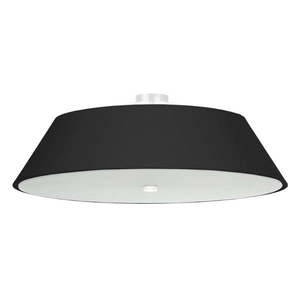 Čierne stropné svietidlo s textilným tienidlom ø 70 cm Hektor – Nice Lamps vyobraziť