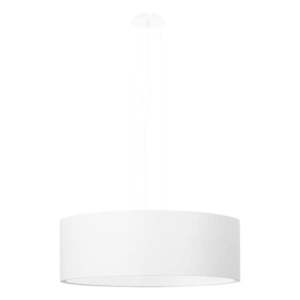 Biele závesné svietidlo so skleneno-textilným tienidlom ø 45 cm Paktor – Nice Lamps vyobraziť