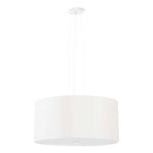 Biele závesné svietidlo s textilným tienidlom ø 50 cm Volta – Nice Lamps vyobraziť