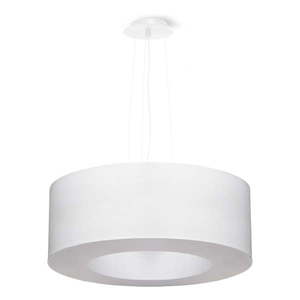 Biele závesné svietidlo s textilným tienidlom ø 50 cm Galata – Nice Lamps vyobraziť