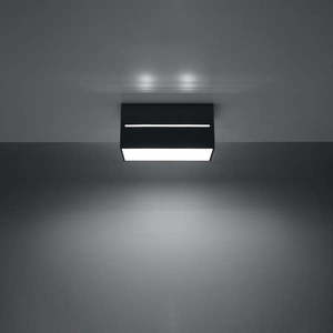 Čierne stropné svietidlo s kovovým tienidlom 10x20 cm Lorum – Nice Lamps vyobraziť