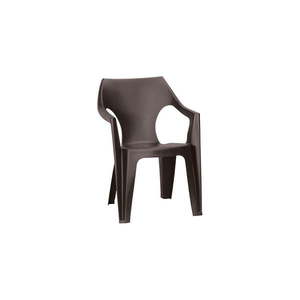 Hnedá plastová záhradná stolička Dante – Keter vyobraziť