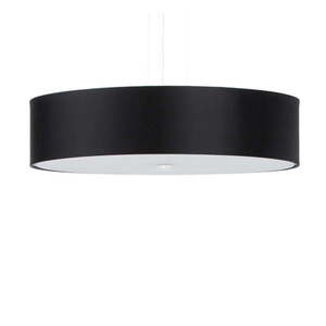 Čierne závesné svietidlo s textilným tienidlom ø 50 cm Herra – Nice Lamps vyobraziť