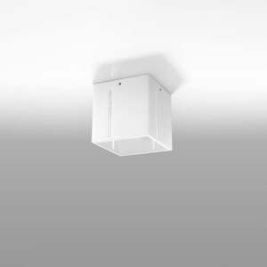 Biele stropné svietidlo s kovovým tienidlom 10x10 cm Pax – Nice Lamps vyobraziť