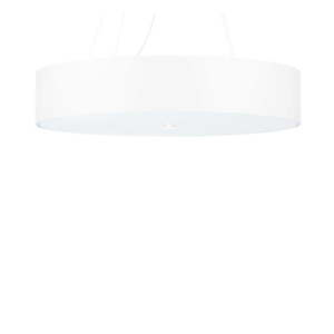 Biele závesné svietidlo s textilným tienidlom ø 60 cm Herra – Nice Lamps vyobraziť