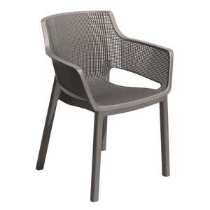Hnedá plastová záhradná stolička Elisa – Keter vyobraziť