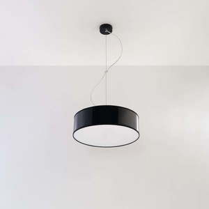 Čierne závesné svietidlo ø 35 cm Atis – Nice Lamps vyobraziť