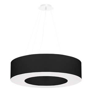 Čierne závesné svietidlo s textilným tienidlom ø 70 cm Galata – Nice Lamps vyobraziť