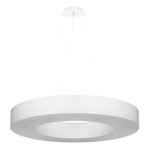 Biele závesné svietidlo s textilným tienidlom ø 70 cm Galata Slim – Nice Lamps vyobraziť