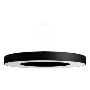 Čierne závesné svietidlo s textilným tienidlom ø 90 cm Galata Slim – Nice Lamps vyobraziť