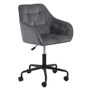 Sivá kancelárska stolička so zamatovým povrchom Actona Brooke vyobraziť