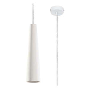 Biele závesné svietidlo s keramickým tienidlom ø 8 cm Alverna – Nice Lamps vyobraziť