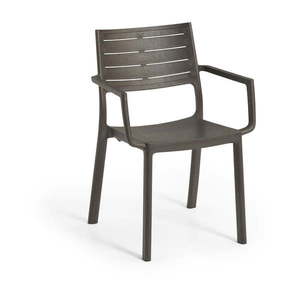 Tmavosivá plastová záhradná stolička Metaline – Keter vyobraziť