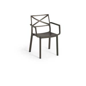 Plastová záhradná stolička v bronzovej farbe Metalix – Keter vyobraziť
