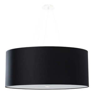 Čierne závesné svietidlo s textilným tienidlom ø 70 cm Volta – Nice Lamps vyobraziť