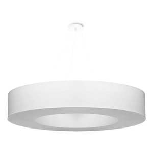 Biele závesné svietidlo s textilným tienidlom ø 90 cm Galata – Nice Lamps vyobraziť
