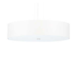 Biele závesné svietidlo s textilným tienidlom ø 50 cm Herra – Nice Lamps vyobraziť