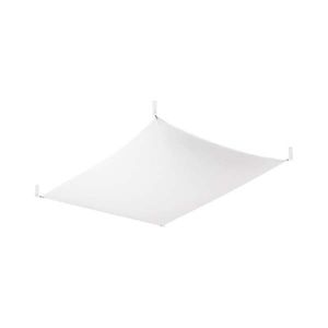 Biele stropné svietidlo s textilným tienidlom 80x105 cm Viva – Nice Lamps vyobraziť