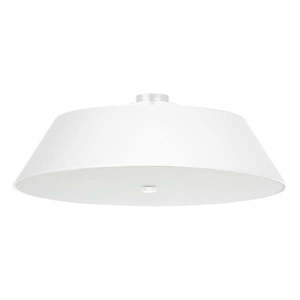 Biele stropné svietidlo s textilným tienidlom ø 70 cm Hektor – Nice Lamps vyobraziť