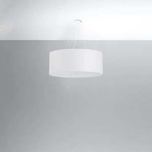 Biele závesné svietidlo s textilným tienidlom ø 70 cm Volta – Nice Lamps vyobraziť
