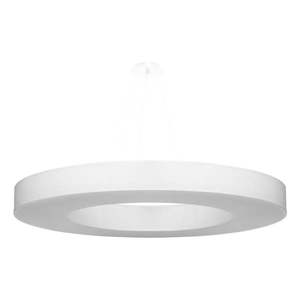 Biele závesné svietidlo s textilným tienidlom ø 90 cm Galata Slim – Nice Lamps vyobraziť