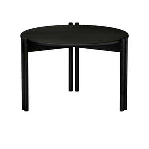 Čierny okrúhly konferenčný stolík z borovicového dreva ø 60 cm Sticks – Karup Design vyobraziť