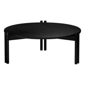 Čierny okrúhly konferenčný stolík z borovicového dreva ø 80 cm Sticks – Karup Design vyobraziť