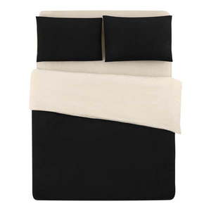 Čierno-krémové bavlnené obliečky na dvojlôžko/predĺžené s plachtou 200x220 cm - Mila Home vyobraziť