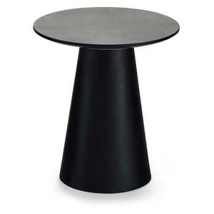 Konferenčný stolík v tmavosivej a čiernej farbe s doskou v dekore mramoru ø 45 cm Tango – Furnhouse vyobraziť
