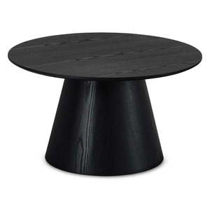 Čierny konferenčný stolík v dekore duba ø 80 cm Tango – Furnhouse vyobraziť