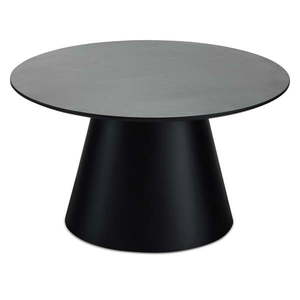Konferenčný stolík v tmavosivej a čiernej farbe s doskou v dekore mramoru ø 80 cm Tango – Furnhouse vyobraziť