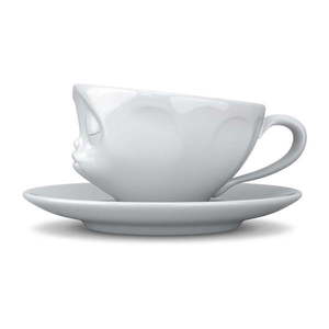 Biela bozkávajúca porcelánová šálka na kávu 58products, objem 200 ml vyobraziť