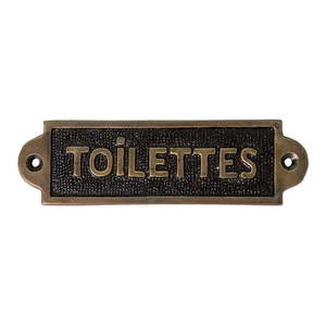 Kovová ceduľa 15x4, 5 cm Toilettes – Antic Line vyobraziť