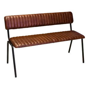 Hnedá kožená lavica – Antic Line vyobraziť