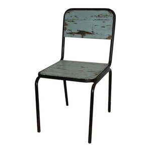 Modrá jedálenská stolička z jedľového dreva Industrial – Antic Line vyobraziť