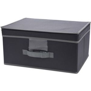 Úložný box s vekom 39x29 cm, tmavo šedá látka% vyobraziť