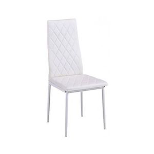 Jedálenská stolička Rimini, biela ekokoža% vyobraziť