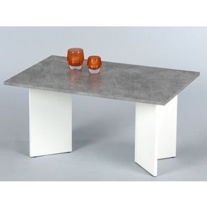 Konferenčný stolík Minimal, šedý betón/bílý% vyobraziť