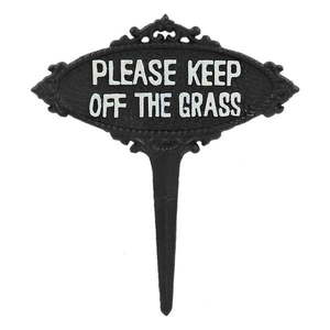 Kovový záhradný zápich Please Keep off the Grass – Esschert Design vyobraziť