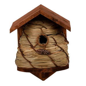 Drevená/z rákosia vtáčia búdka Hive – Esschert Design vyobraziť