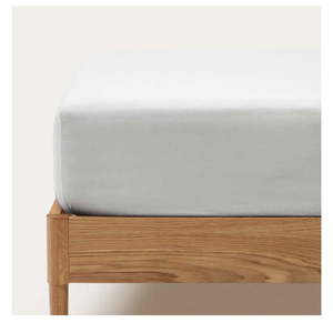 Biela napínacia plachta z bavlneného perkálu 135x200 cm Teia – Kave Home vyobraziť