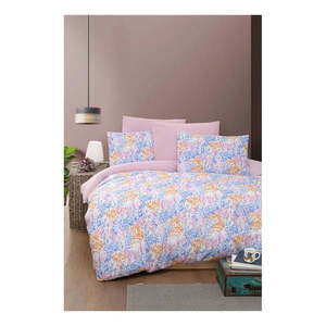Ružovo-fialové štvordielne predĺžené obliečky na dvojlôžko s plachtou 160x220 cm Colorful – Mila Home vyobraziť