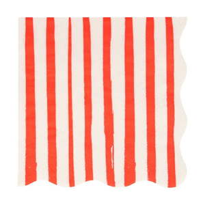 Papierové obrúsky v súprave 16 ks Red Stripe – Meri Meri vyobraziť