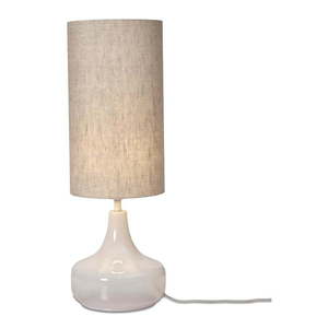 Krémovobiela stolová lampa s textilným tienidlom (výška 75 cm) Reykjavik – it's about RoMi vyobraziť