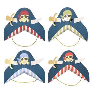 Papierové čiapky v súprave 8 ks Pirate – Meri Meri vyobraziť