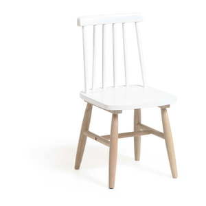 Biela detská stolička z kaučukového dreva Kave Home Kristie vyobraziť