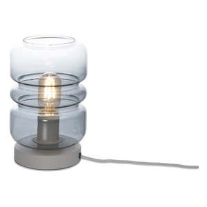 Sivá stolová lampa so skleneným tienidlom (výška 23 cm) Verona – it's about RoMi vyobraziť