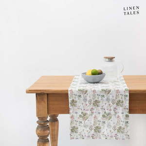 Ľanový behúň na stôl 40x200 cm White Botany – Linen Tales vyobraziť