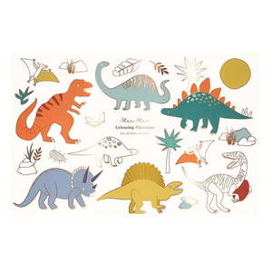 Papierové prestieranie v súprave 8 ks 28x42.5 cm Dinosaurs – Meri Meri vyobraziť